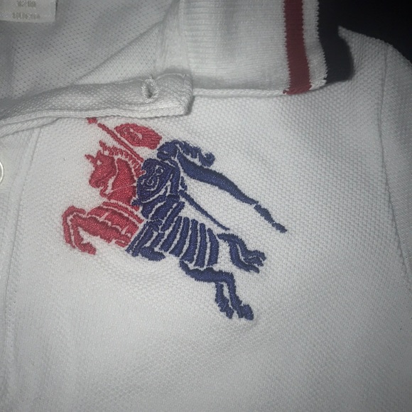 Infant Burberry color-block shirt